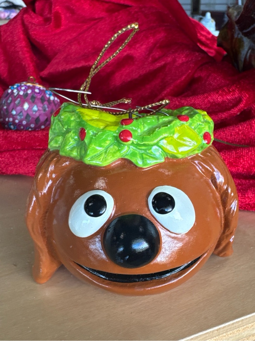 Vtg 1979 Jim Henson Muppets Rowlf The Dog Christmas Tree Ornament, Korea
